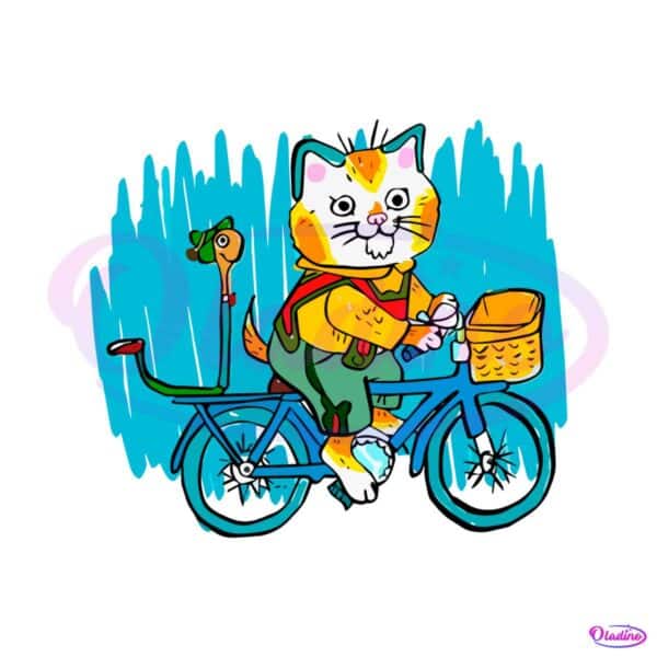 cute-cat-funny-png-cat-rides-a-bike-png-silhouette-file