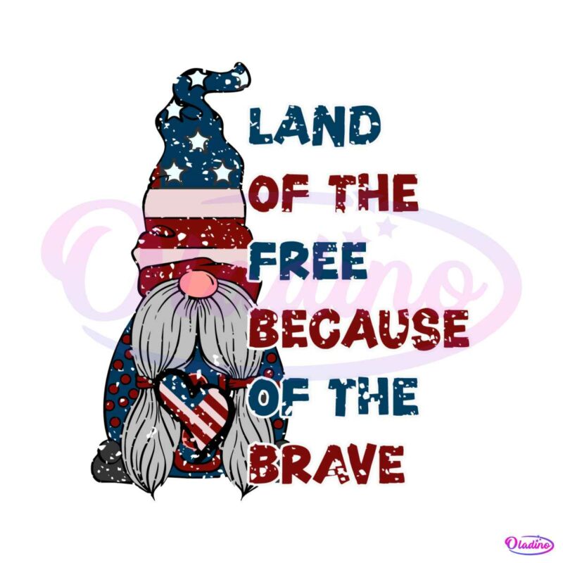 land-of-the-free-because-of-the-brave-cute-svg-digital-file