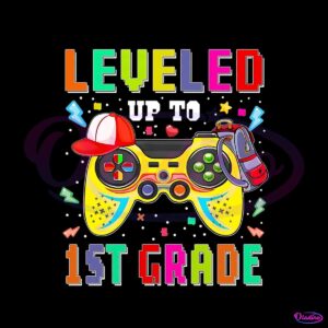 leveled-up-to-first-grade-png-back-to-school-gamer-png-file