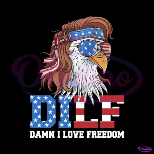 dilf-damn-i-love-freedom-eagle-funny-png-silhouette-file