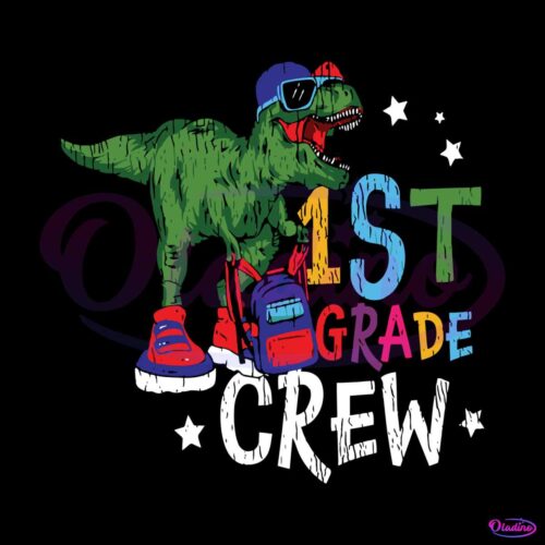 first-day-of-school-dinosaur-1st-grade-crew-svg-digital-file