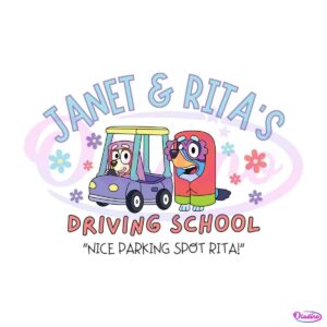 janet-and-rita-driving-school-bluey-famlily-svg-digital-cricut-file