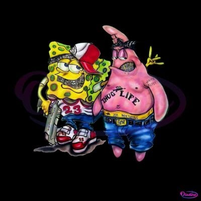 Funny Spongebob Gangster PNG Cartoon Character PNG File