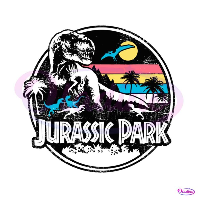 jurassic-park-striped-logo-retro-svg-graphic-design-file