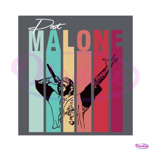 post-malone-colorful-stripes-90s-vintage-style-rap-svg-file