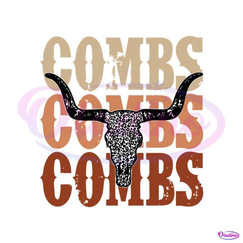 Combs Bullhead SVG Country Music Luke Combs SVG Cricut File