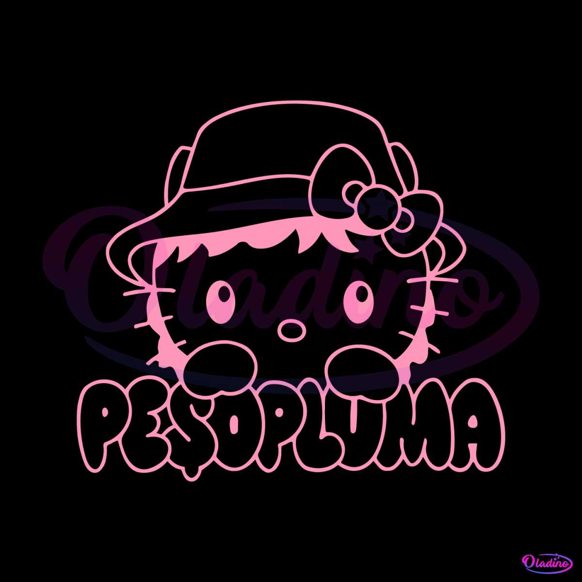 Kawaii Kitty Peso Pluma SVG, Hello Kitty Peso Pluma SVG