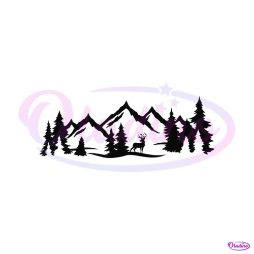 vintage-deer-mountain-and-forest-svg-cutting-digital-file