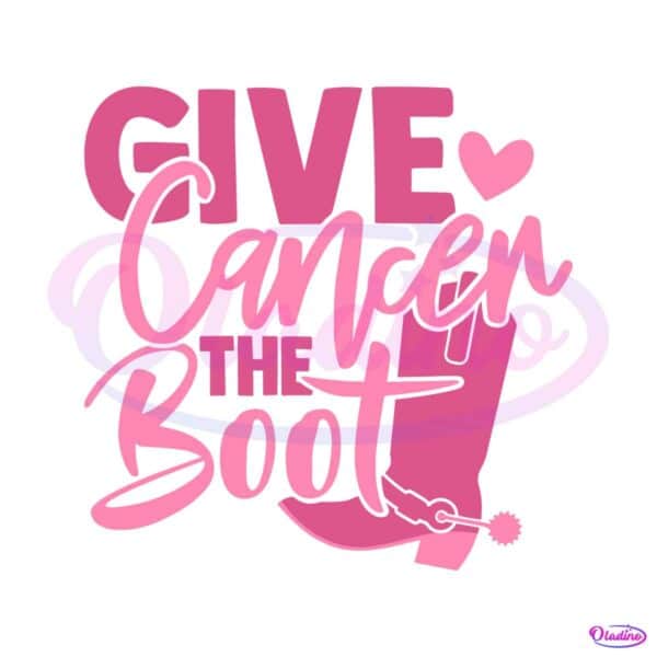 give-cancer-the-boot-retro-breast-cancer-svg-graphic-file