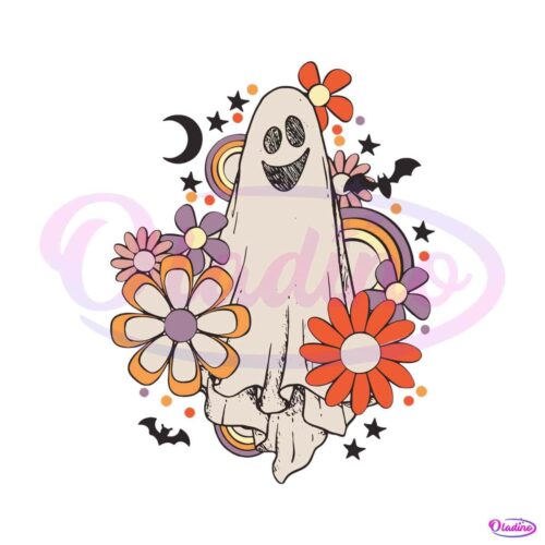 retro-floral-ghost-halloween-svg-spooky-season-svg-cricut-file