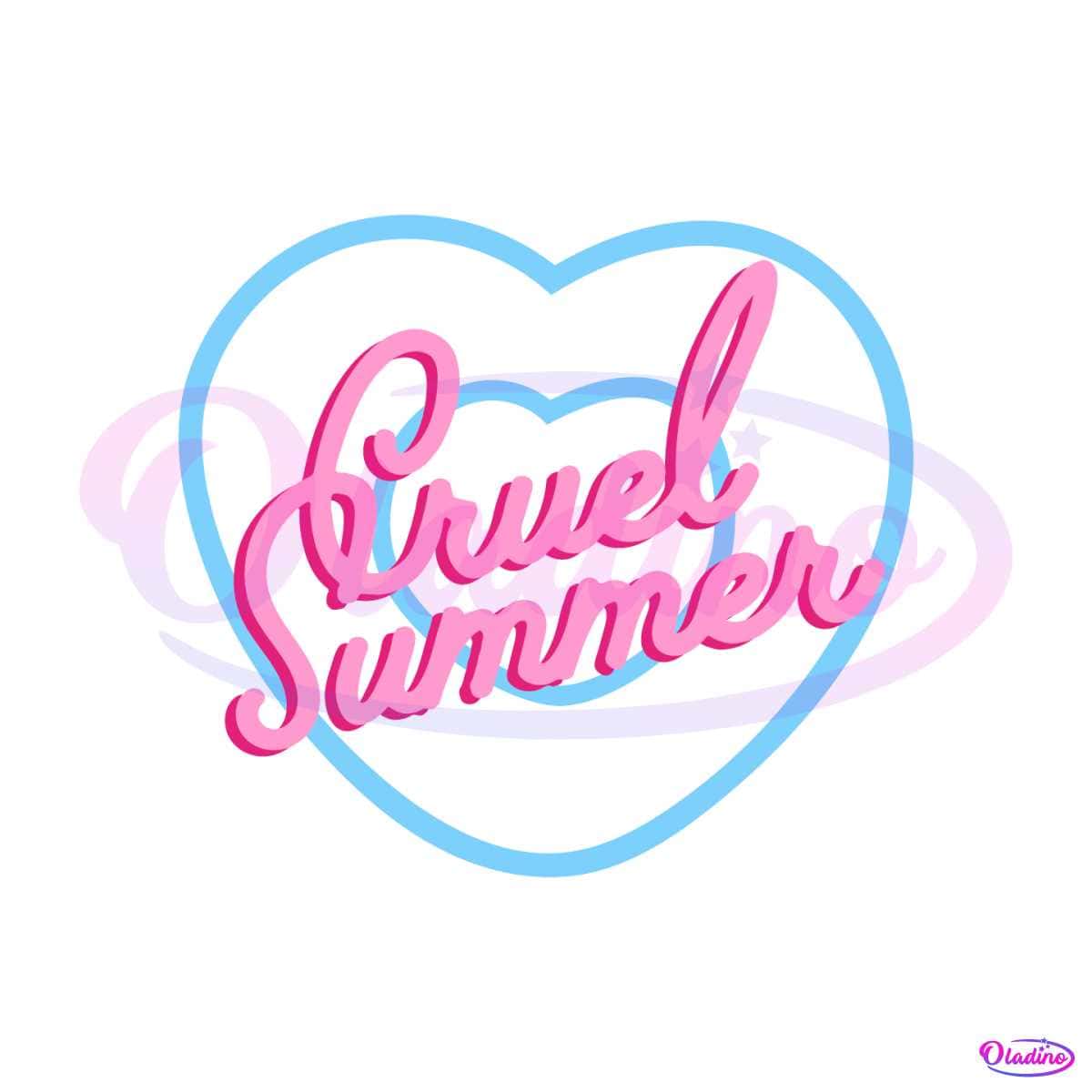 Vintage Cruel Summer Heart Taylor Swift SVG Digital Cricut File