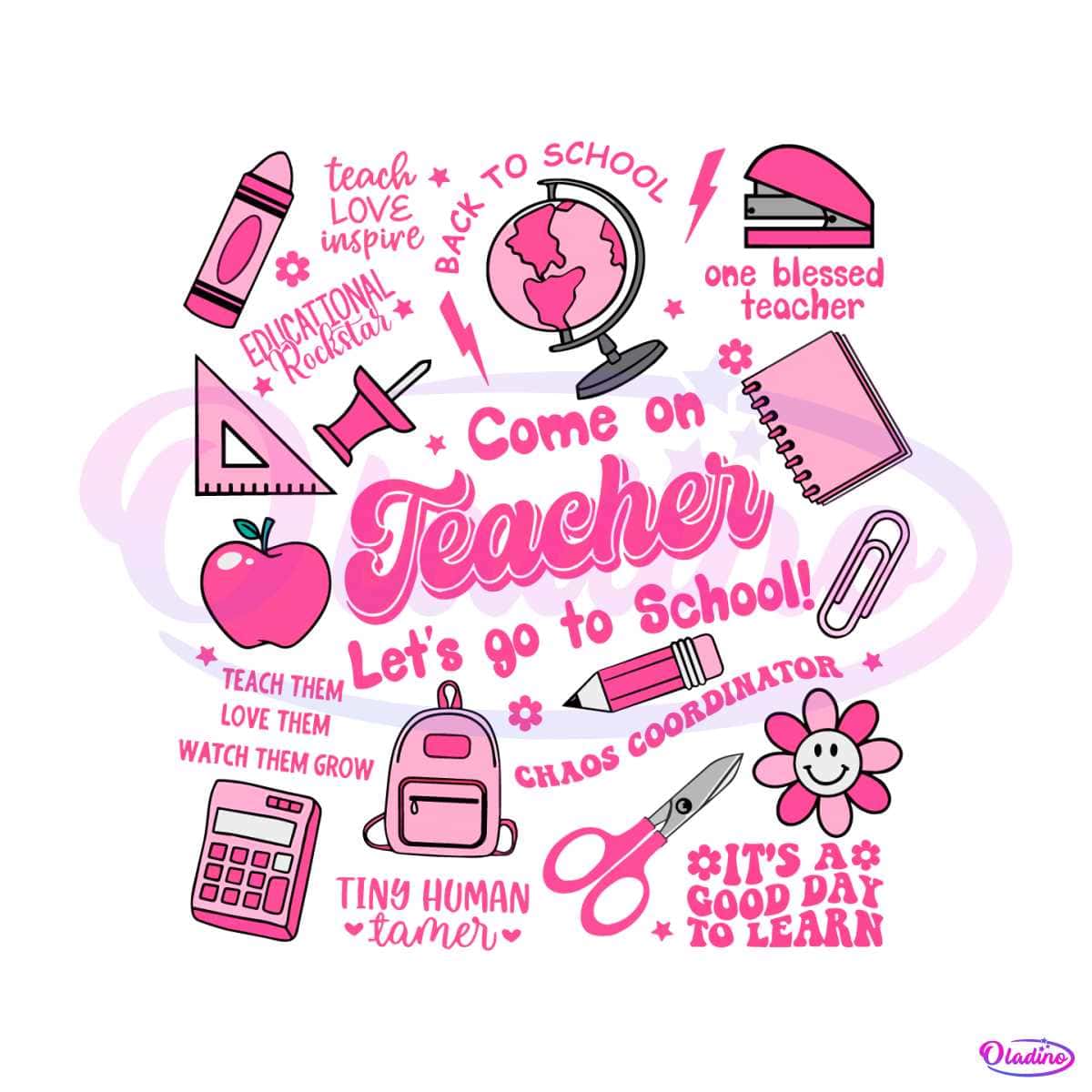 Come On Teacher Lets Go To School Barbie SVG Digital Cricut File