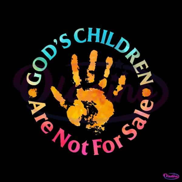 gods-children-are-not-for-sale-hand-prints-png-download