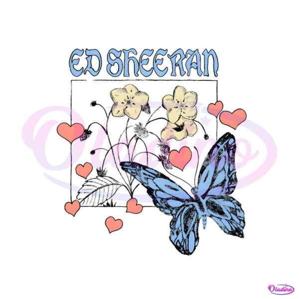 wild-hearts-and-butterflies-ed-sheeran-png-download