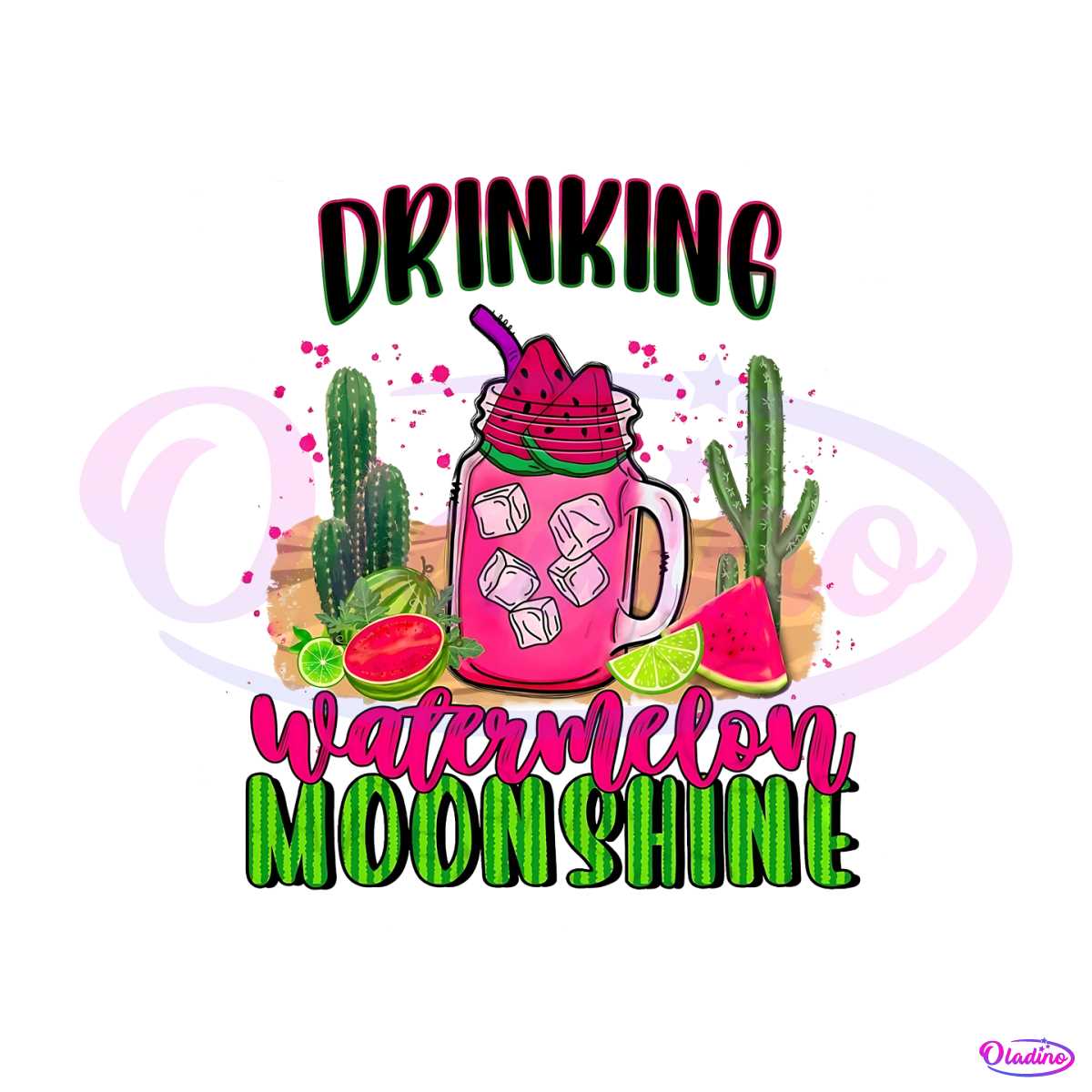 A little something fun to drink your Watermelon Moonshine from