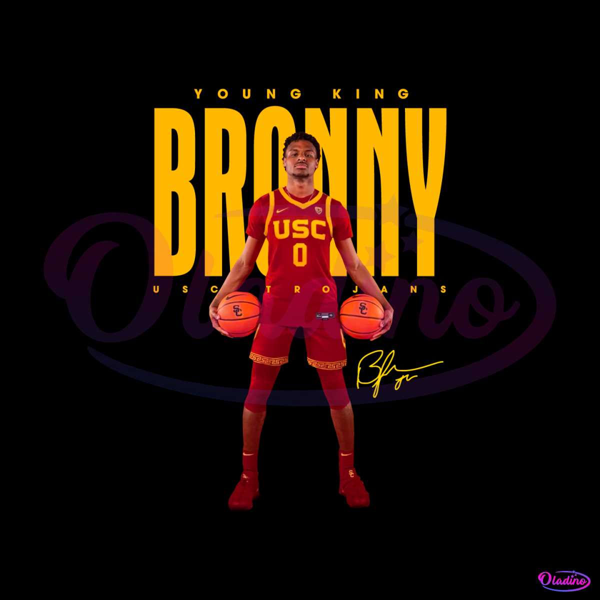 Young King Broony Signature USC Trojans PNG Download 