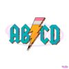 abcd-pencil-lightning-rock-n-roll-teacher-svg-design-file