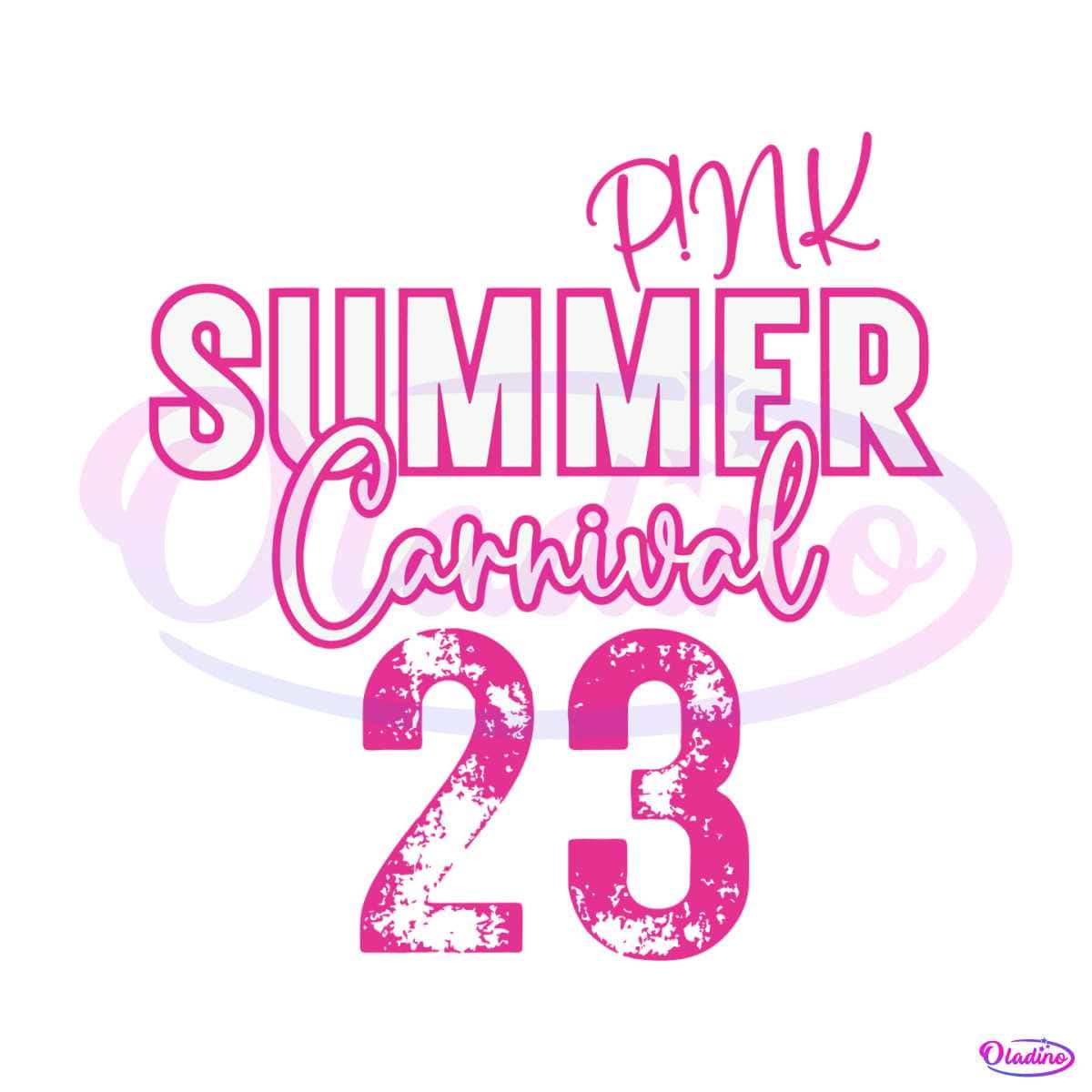 Pink Summer Carnival Tour 2023 SVG Cutting Digital File