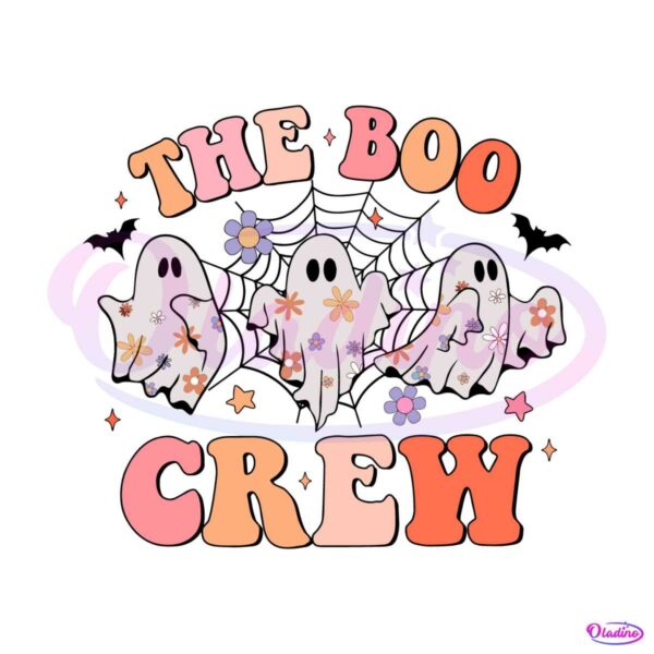retro-floral-the-boo-crew-halloween-svg-graphic-design