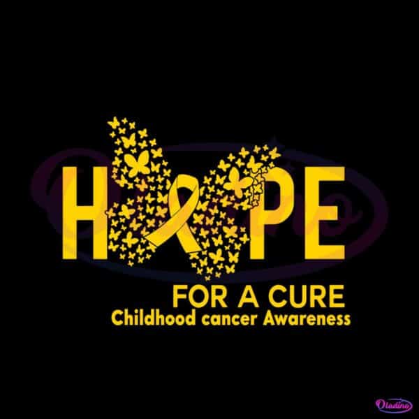 hope-for-cure-childhood-cancer-awareness-svg-digital-file