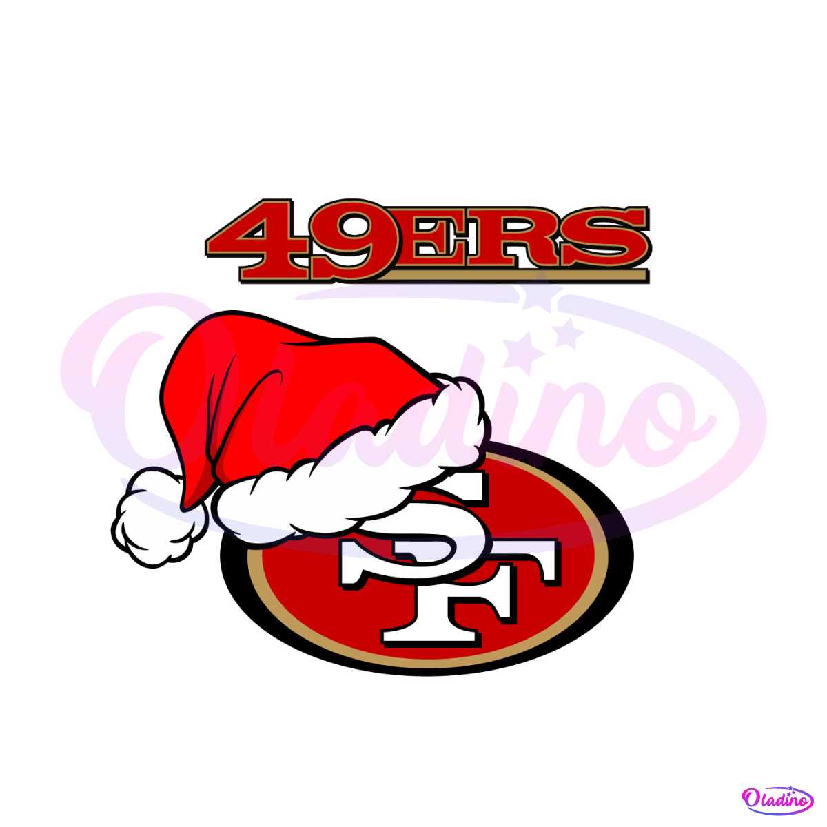 San Francisco 49ers NFL Christmas Logo SVG File For Cricut