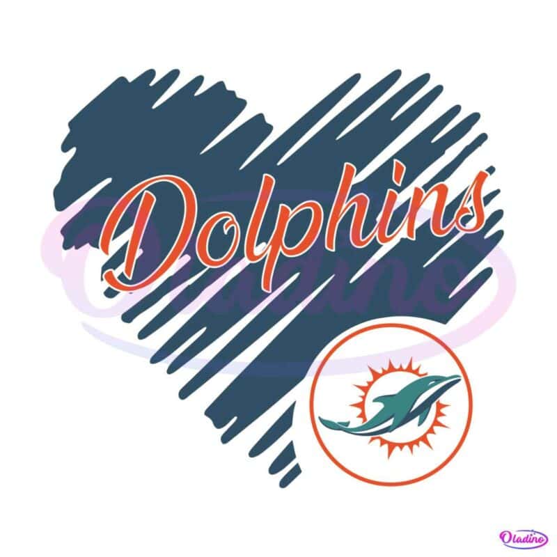 DOLPHINS Half Football Half Player SVG, Miami Dolphins SVG