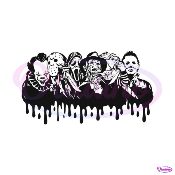 retro-halloween-horror-characters-svg-graphic-design-file