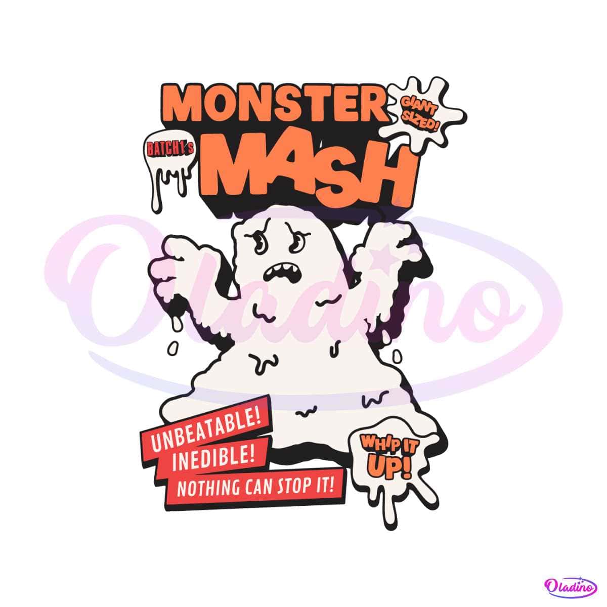 Retro Halloween The Monster Mash Svg Halloween Ghost Svg 