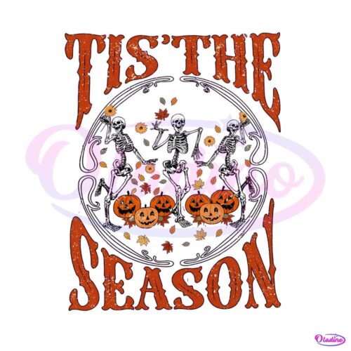 tis-the-season-halloween-dancing-skeleton-png-download