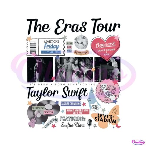 retro-santa-clara-the-eras-tour-taylor-swift-png-download