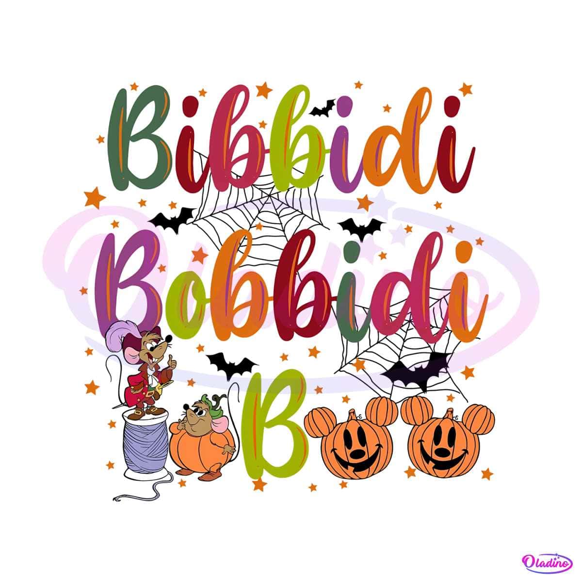 Bibbidi Bobbidi Boo Halloween Jaq And Gus PNG Download