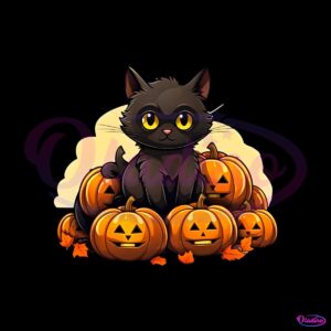 halloween-black-cat-and-pumpkins-png-download-file