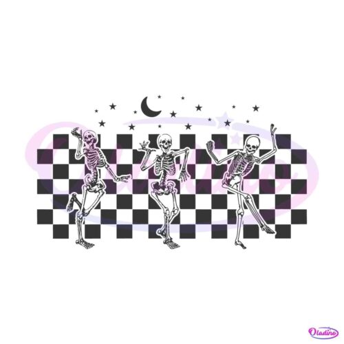 dancing-skeletons-checkered-halloween-svg-file-for-cricut