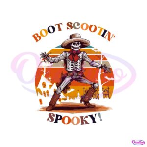 western-halloween-skeleton-boot-scootin-spooky-svg-file