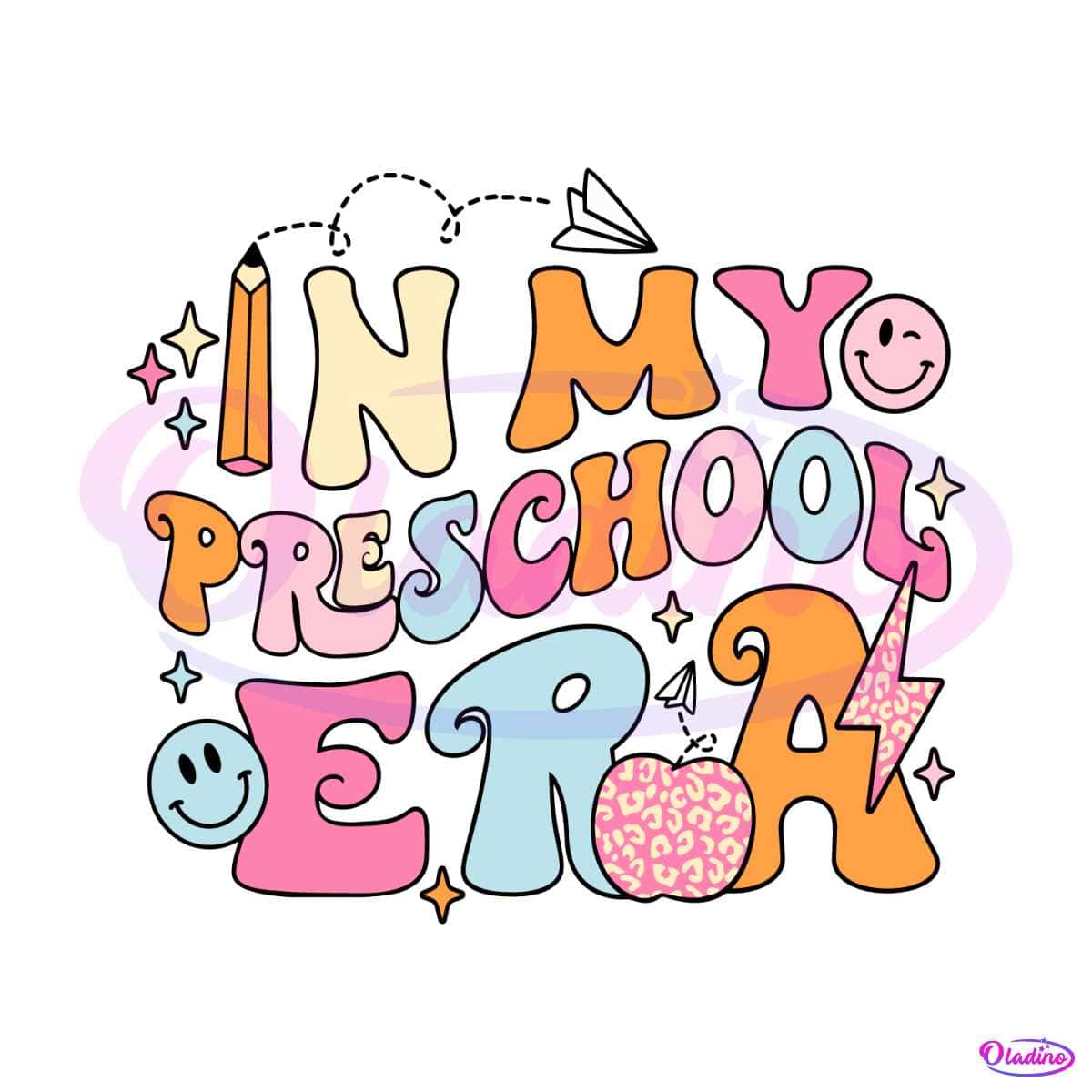 In My Preschool Era SVG Retro Preschool SVG Digital Cricut File - Oladino