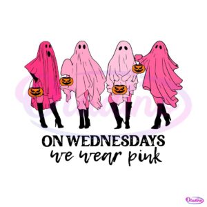 on-wednesday-we-wear-pink-svg-halloween-ghost-svg-file