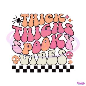 thick-thighs-spooky-vibes-checkerboard-halloween-party-svg