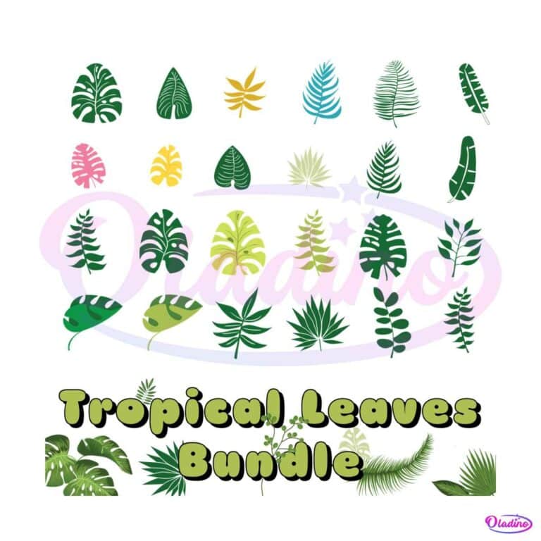 Tropical Leaves SVG Monstera Leaves SVG Bundle - Oladino