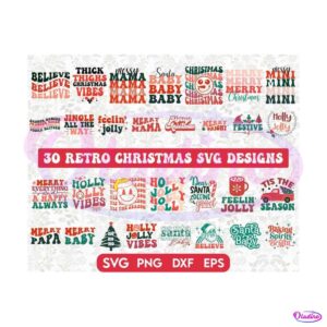 retro-merry-christmas-santa-claus-svg-bundle-cutting-files