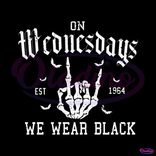 vintage-skeleton-hand-on-wednesdays-we-wear-black-svg