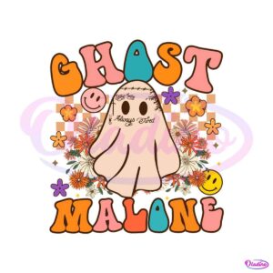 ghost-malone-halloween-png-floral-ghost-png-download