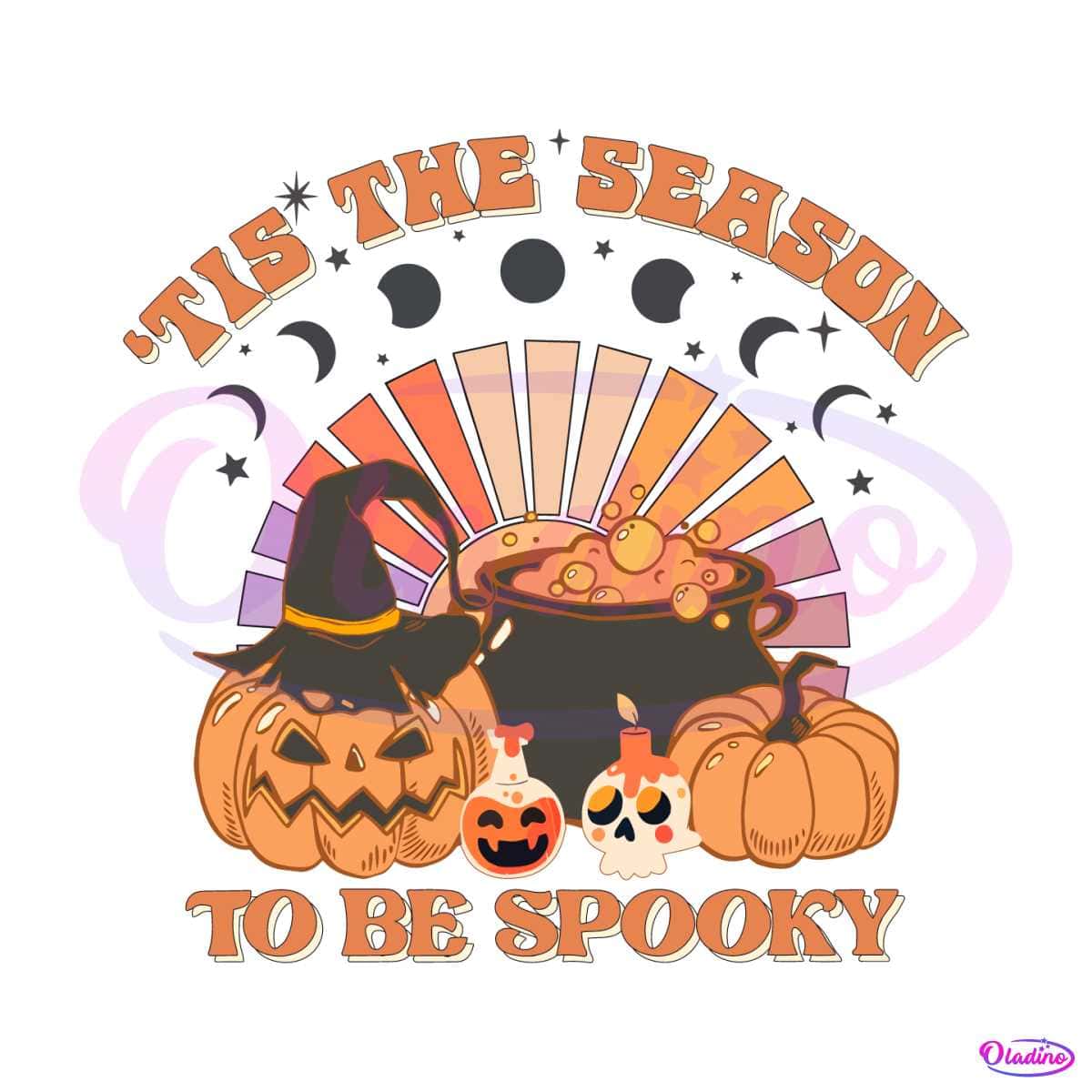 Tis The Season To Be Spooky SVG Pumpkin Head SVG File - Oladino