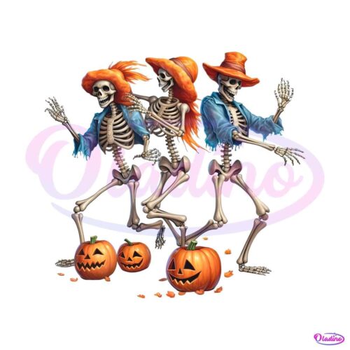 fall-pumpkin-png-dancing-skeleton-halloween-png-download