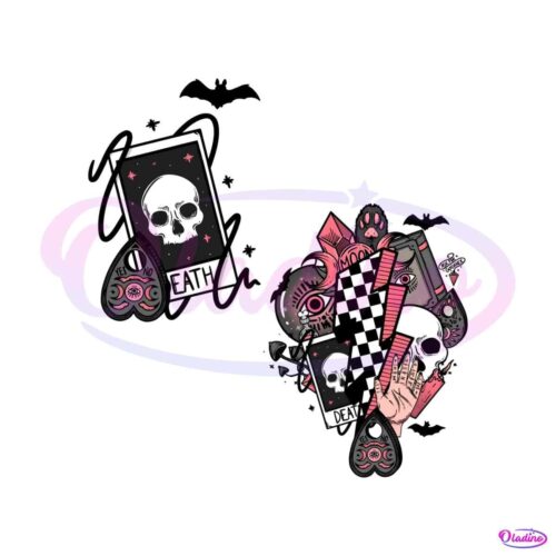 retro-halloween-witch-png-horror-skull-png-download