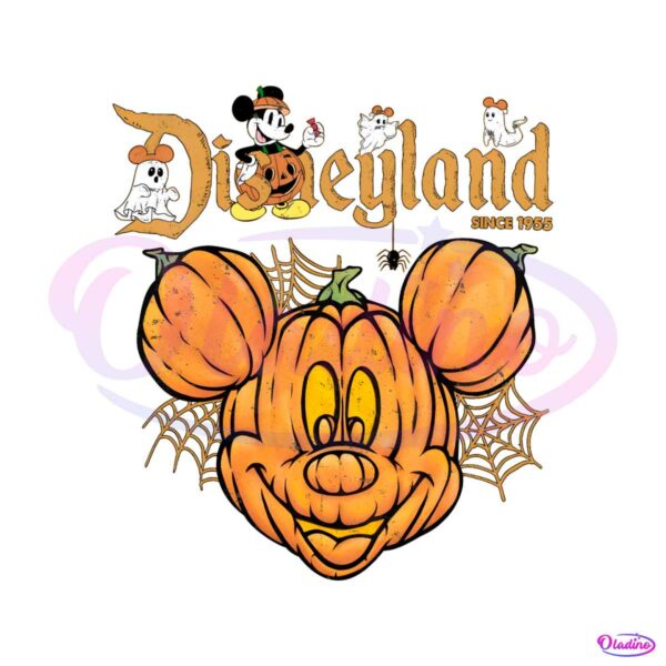 retro-disneyland-halloween-mickey-pumpkin-png-download