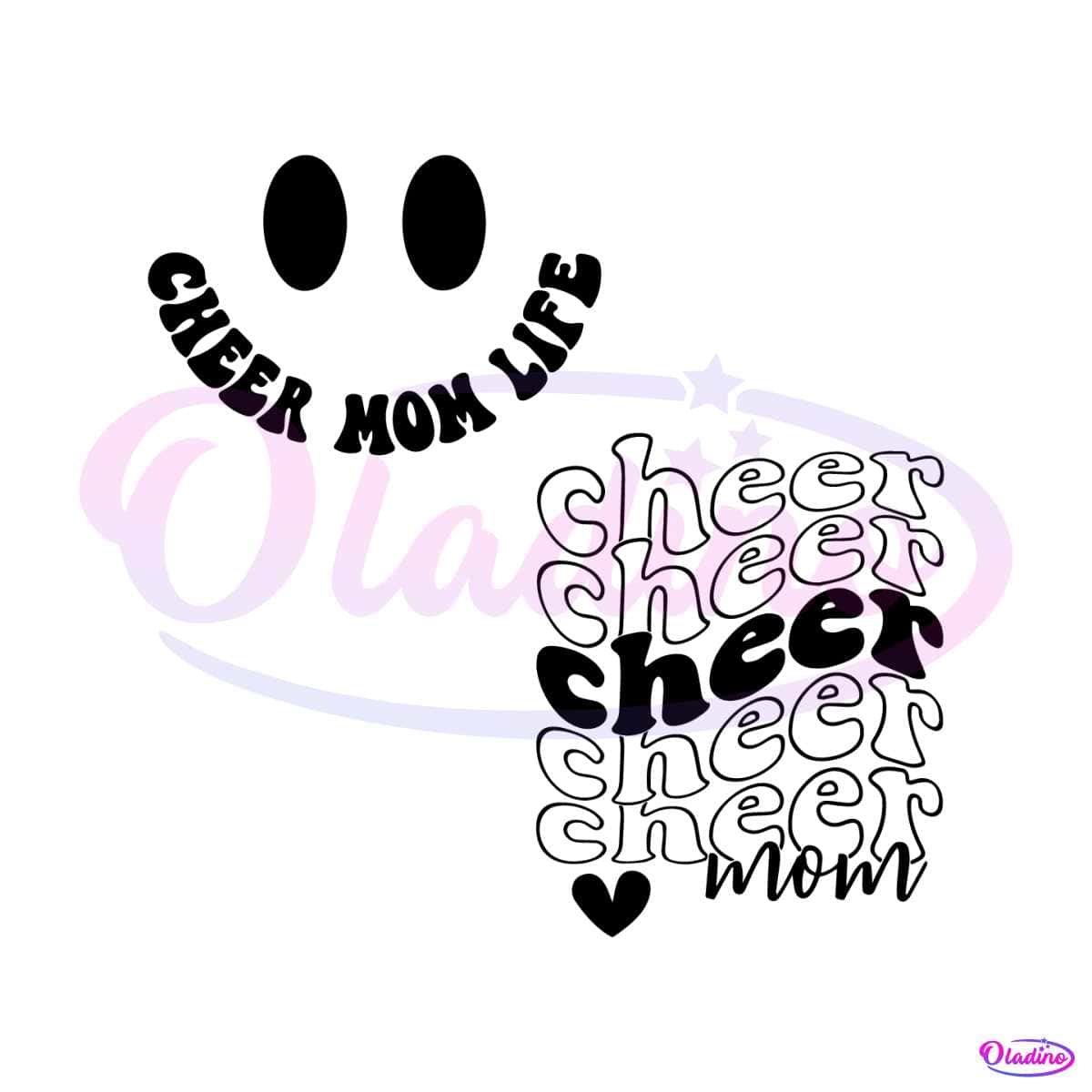 Vintage Cheer Mom SVG Cheer Mom Life SVG File For Cricut