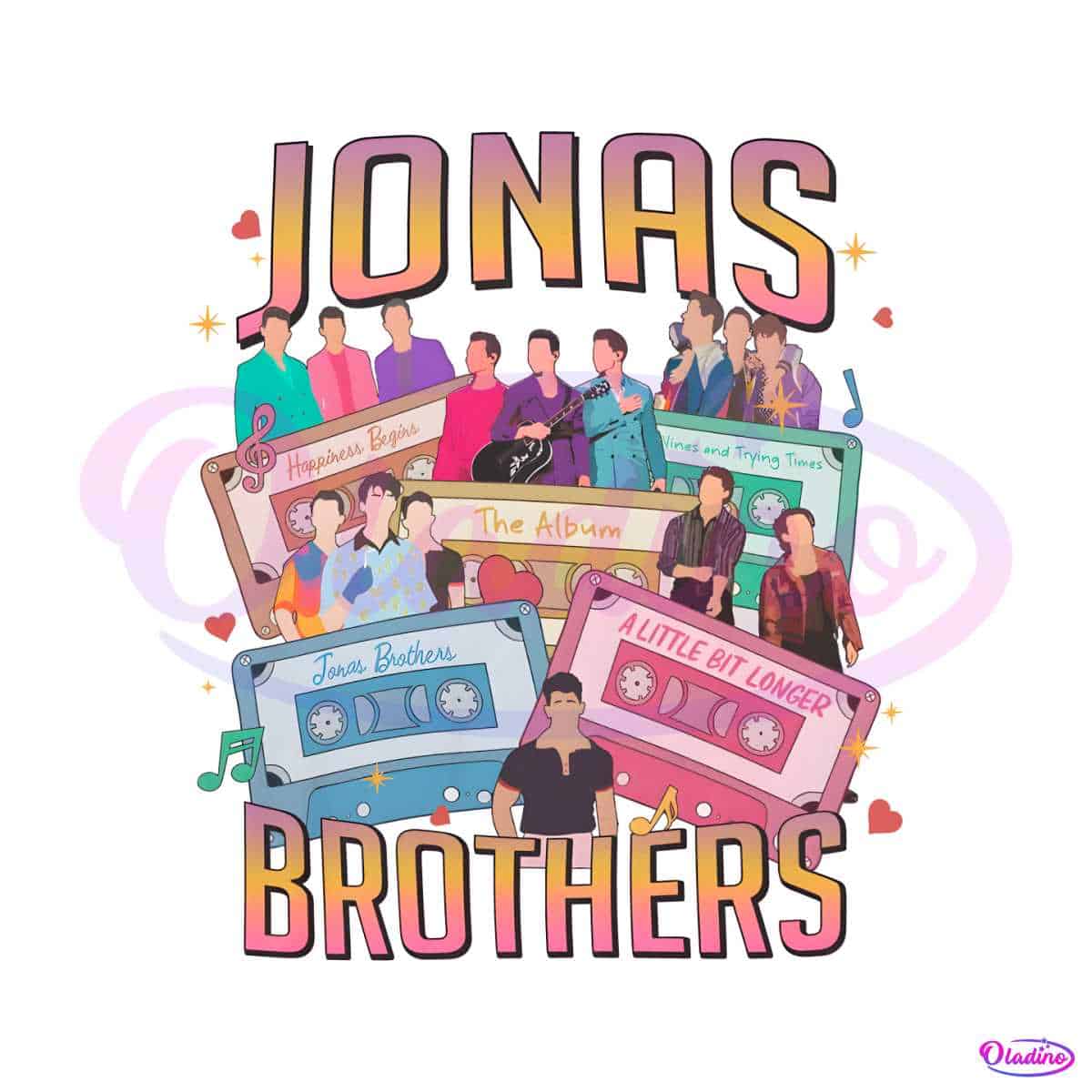 Retro Jonas Brothers Cassette Swifties Eras Tour PNG Download