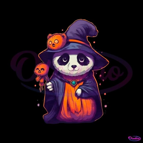 panda-pumpkin-witch-organic-halloween-png-download