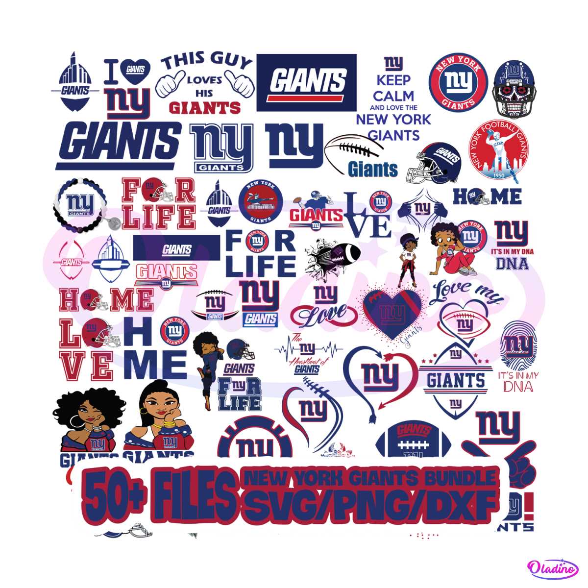 I Love New York Giants Logo T Shirt Silhouette NFL SVG PNG EPS DXF Cut File  for Cricut Digital Download