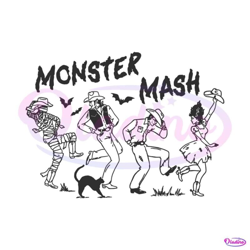 Monster Mash Halloween SVG Western Cowboy SVG Download